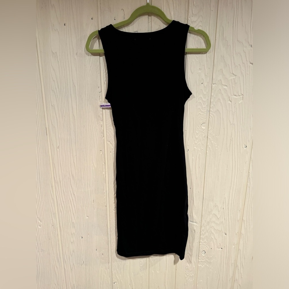 Treasure & Bond Black Dress with Side Ruching, Size XS - Picture 4 of 9